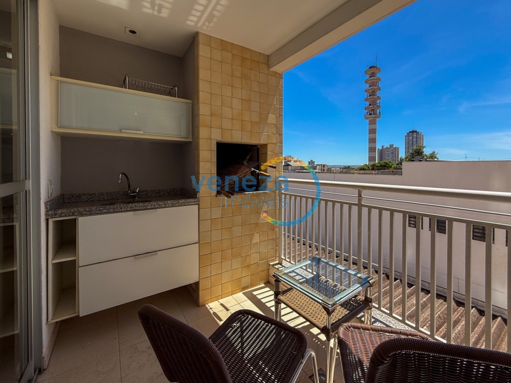Apartamento para locação no bairro Gleba Palhano de Londrina com 69.72m<sup>2</sup> útil, 2 quartos, 1 vaga de garagem