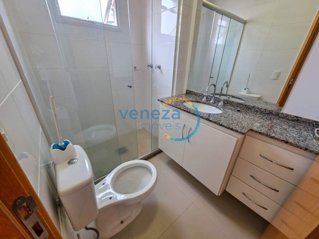 Apartamento para locação no bairro Gleba Palhano de Londrina com 69m<sup>2</sup> útil, 3 quartos, 1 vaga de garagem