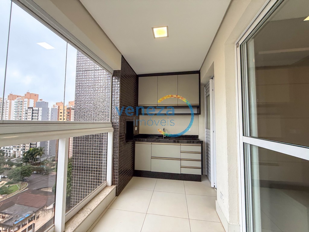 Apartamento para locação no bairro Gleba Palhano de Londrina com 75.38m<sup>2</sup> útil, 2 quartos, 1 vaga de garagem