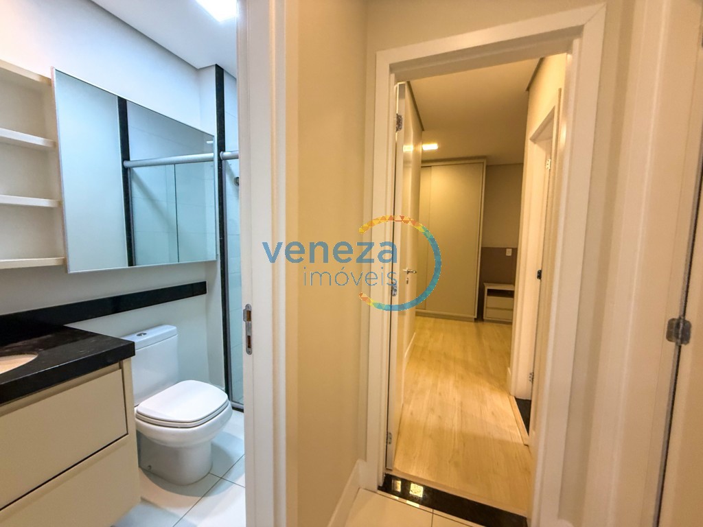 Apartamento para locação no bairro Gleba Palhano de Londrina com 75.38m<sup>2</sup> útil, 2 quartos, 1 vaga de garagem