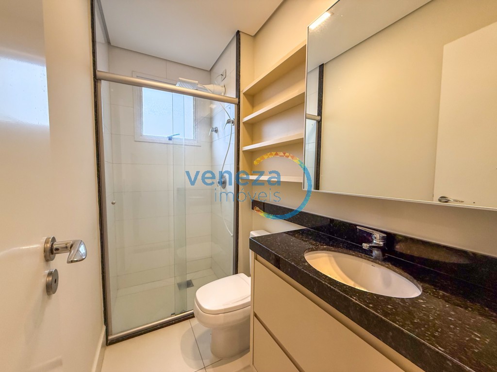 Apartamento para locação no bairro Gleba Palhano de Londrina com 75.38m<sup>2</sup> útil, 2 quartos, 1 vaga de garagem