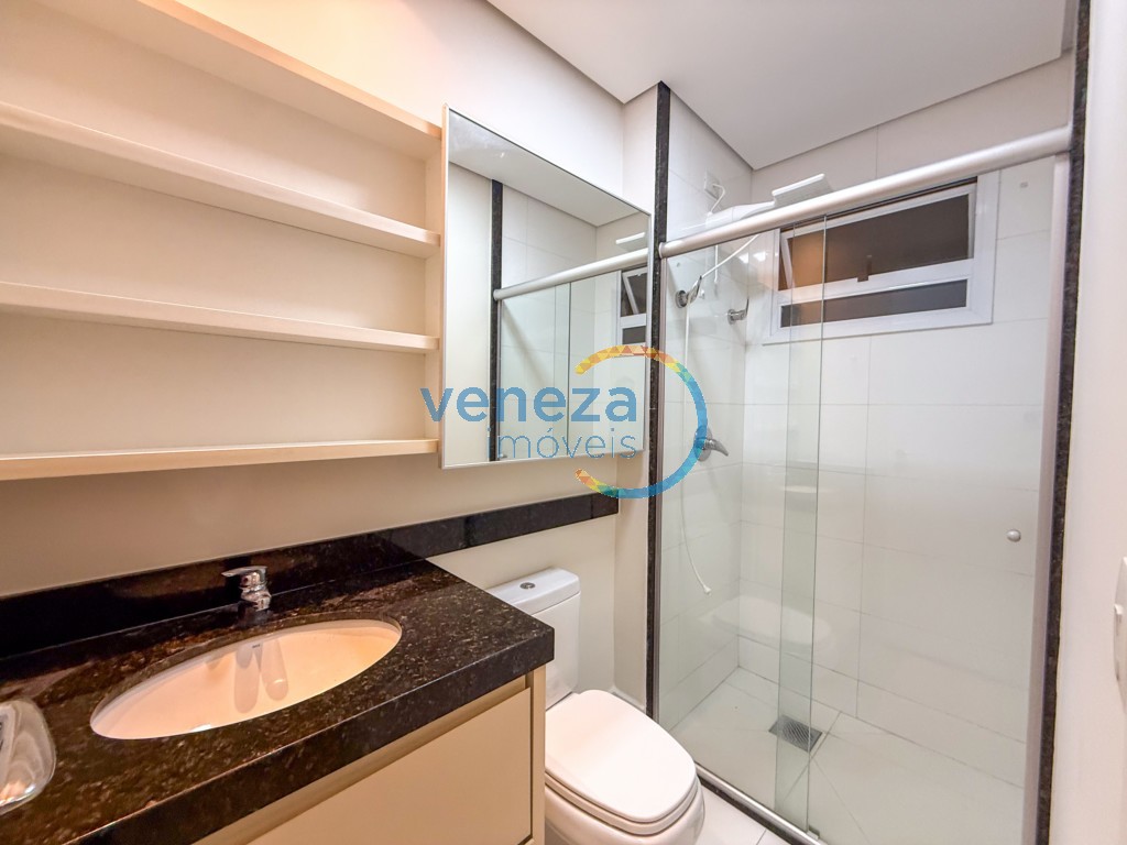 Apartamento para locação no bairro Gleba Palhano de Londrina com 75.38m<sup>2</sup> útil, 2 quartos, 1 vaga de garagem