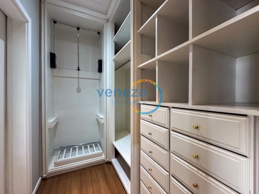 Apartamento para locação no bairro Gleba Palhano de Londrina com 225.78m<sup>2</sup> útil, 3 quartos, 2 vagas de garagem