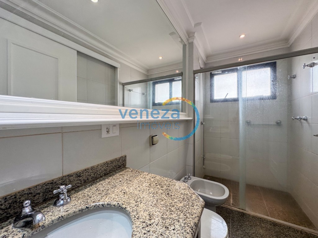 Apartamento para locação no bairro Gleba Palhano de Londrina com 225.78m<sup>2</sup> útil, 3 quartos, 2 vagas de garagem