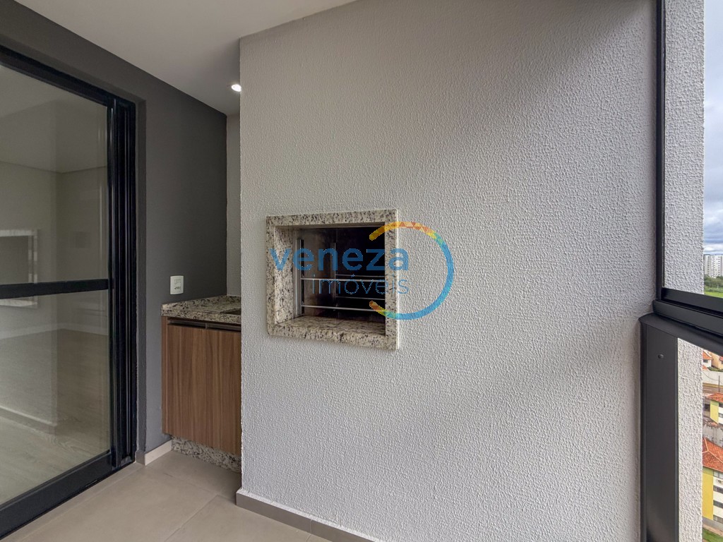 Apartamento para locação no bairro Gleba Palhano de Londrina com 81m<sup>2</sup> útil, 2 quartos, 2 vagas de garagem