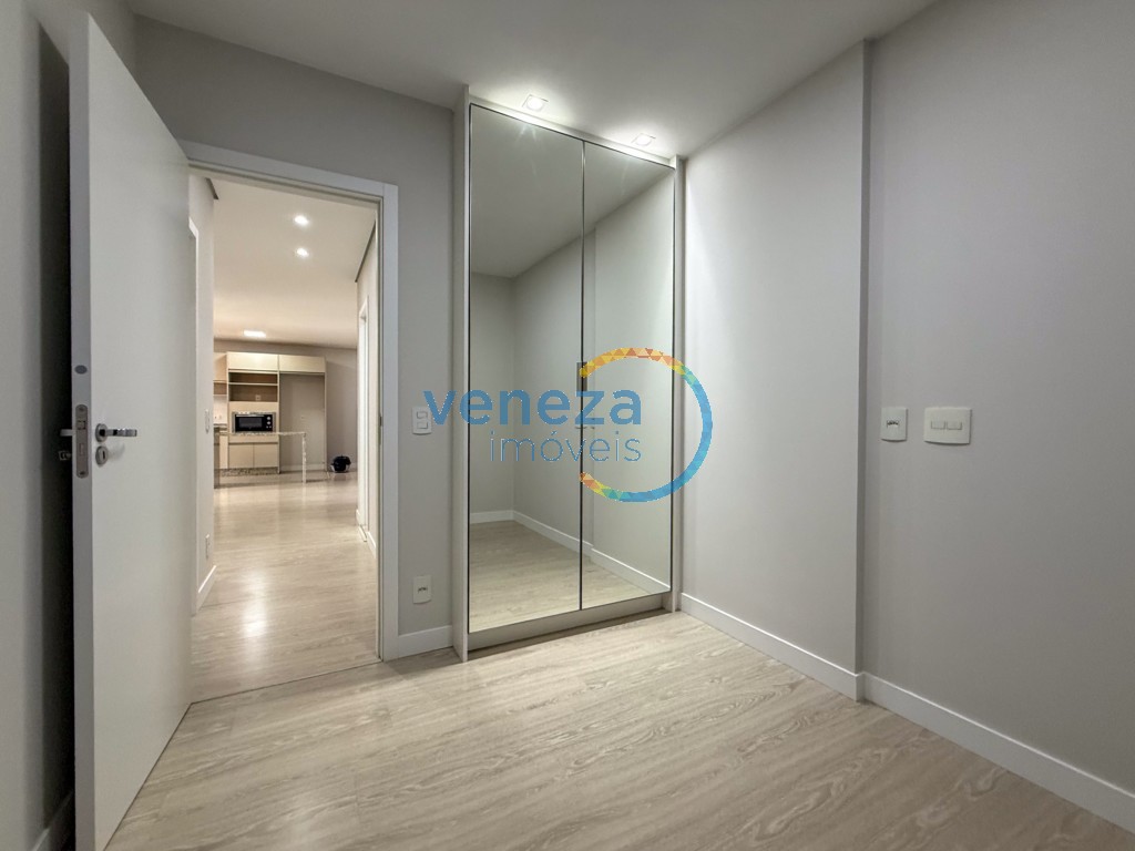 Apartamento para locação no bairro Gleba Palhano de Londrina com 81m<sup>2</sup> útil, 2 quartos, 2 vagas de garagem