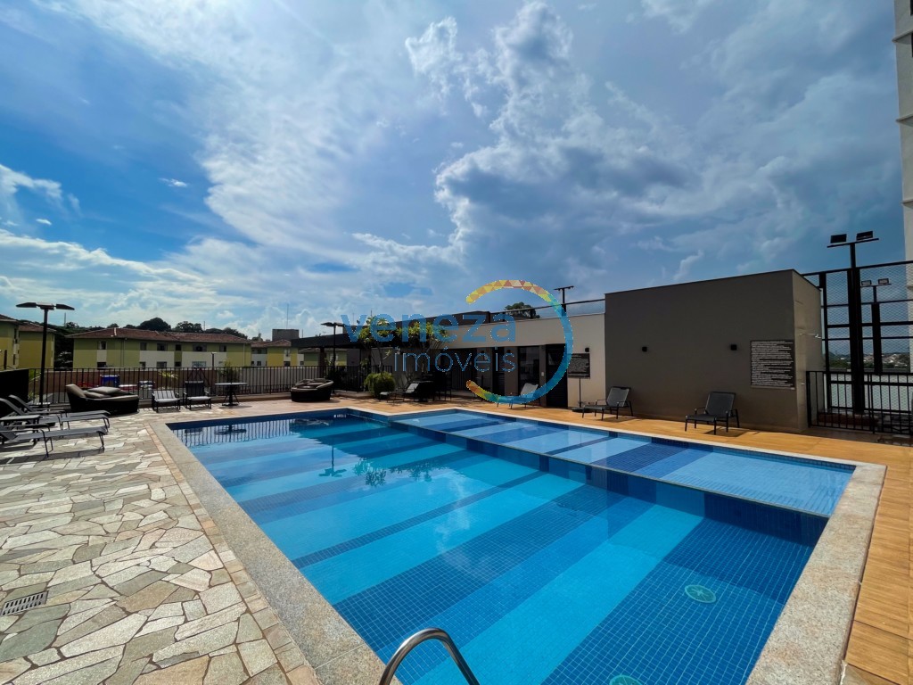 Apartamento para locação no bairro Gleba Palhano de Londrina com 81m<sup>2</sup> útil, 2 quartos, 2 vagas de garagem