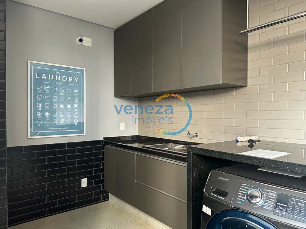 Apartamento para locação no bairro Gleba Palhano de Londrina com 81m<sup>2</sup> útil, 2 quartos, 2 vagas de garagem