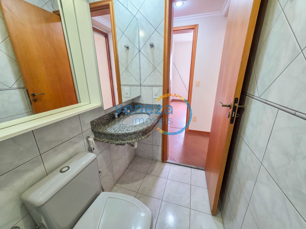 Apartamento para locação no bairro Gleba Palhano de Londrina com 94m<sup>2</sup> útil, 3 quartos, 1 vaga de garagem