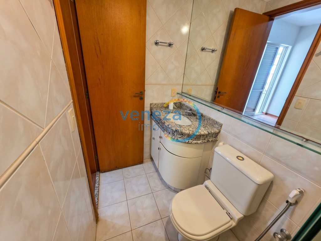 Apartamento para locação no bairro Gleba Palhano de Londrina com 94m<sup>2</sup> útil, 3 quartos, 1 vaga de garagem