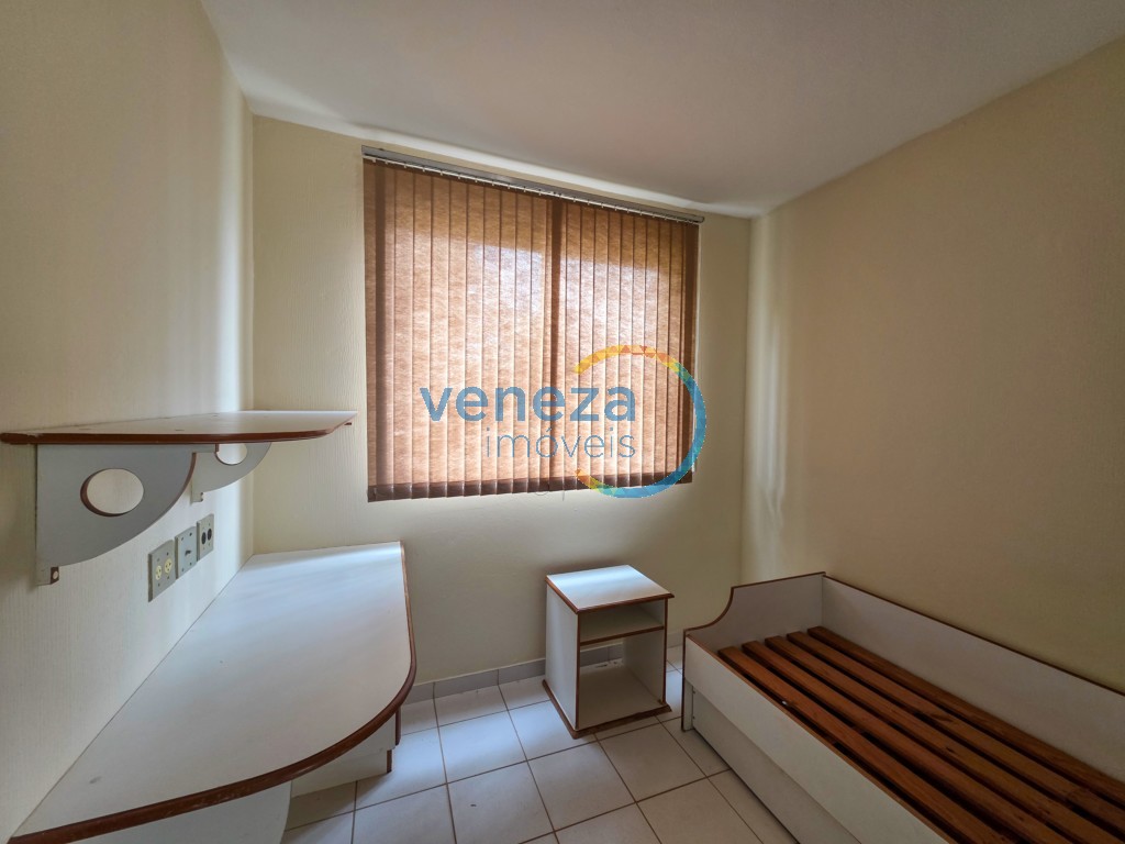 Apartamento para locação no bairro Cidade Universitaria de Londrina com 17m<sup>2</sup> útil, 1 quarto, 1 vaga de garagem