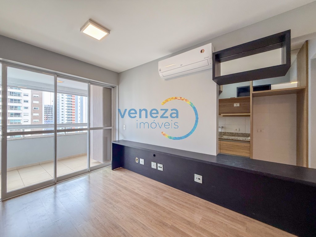 Apartamento para locação no bairro Gleba Palhano de Londrina com 75.5m<sup>2</sup> útil, 3 quartos, 1 vaga de garagem