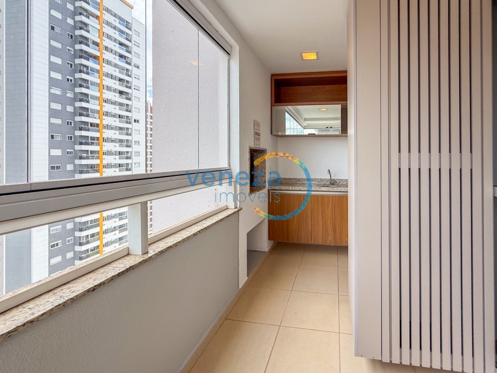 Apartamento para locação no bairro Gleba Palhano de Londrina com 75.5m<sup>2</sup> útil, 3 quartos, 1 vaga de garagem