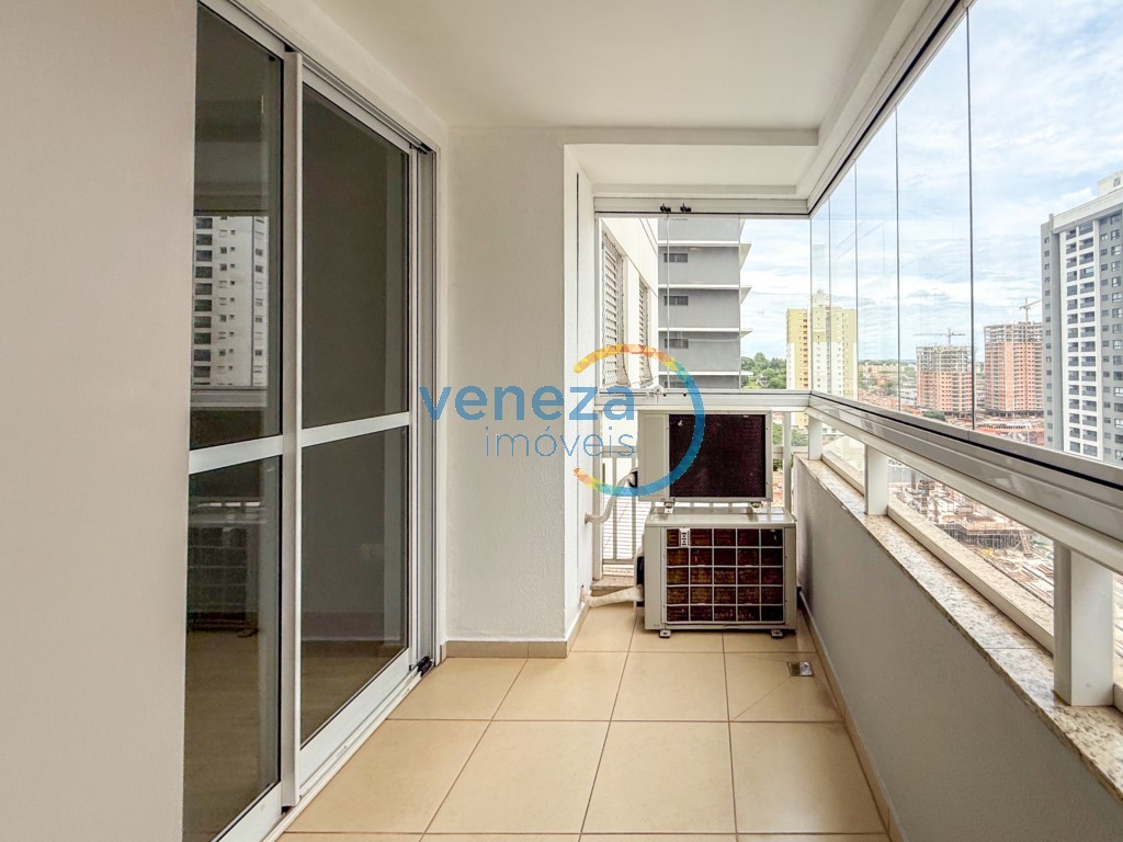 Apartamento para locação no bairro Gleba Palhano de Londrina com 75.5m<sup>2</sup> útil, 3 quartos, 1 vaga de garagem
