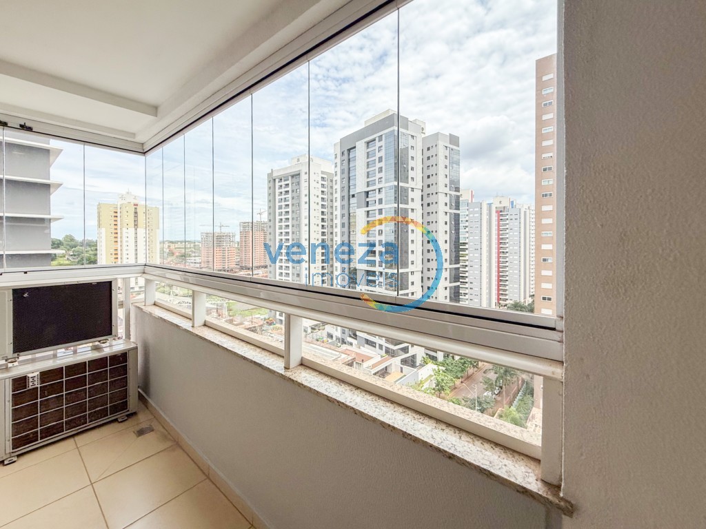 Apartamento para locação no bairro Gleba Palhano de Londrina com 75.5m<sup>2</sup> útil, 3 quartos, 1 vaga de garagem