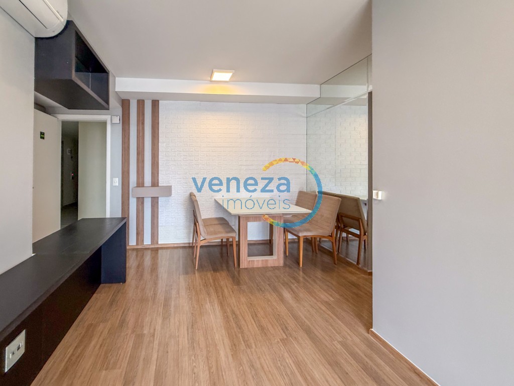 Apartamento para locação no bairro Gleba Palhano de Londrina com 75.5m<sup>2</sup> útil, 3 quartos, 1 vaga de garagem