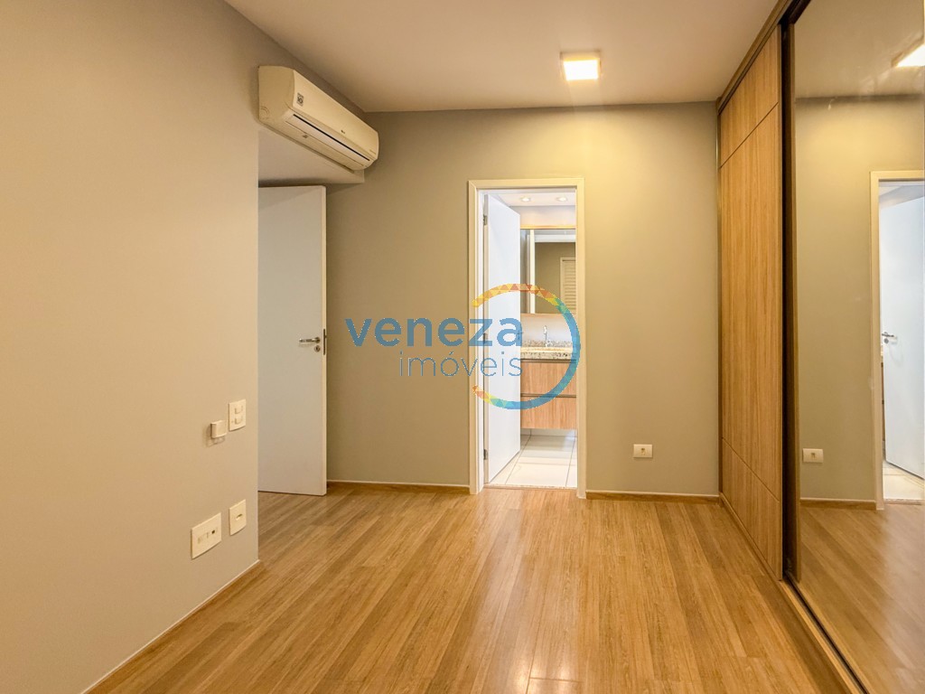 Apartamento para locação no bairro Gleba Palhano de Londrina com 75.5m<sup>2</sup> útil, 3 quartos, 1 vaga de garagem