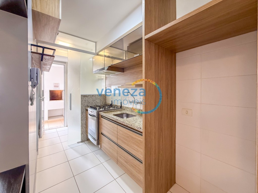 Apartamento para locação no bairro Gleba Palhano de Londrina com 75.5m<sup>2</sup> útil, 3 quartos, 1 vaga de garagem