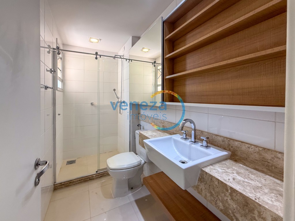 Apartamento para locação no bairro Gleba Palhano de Londrina com 75m<sup>2</sup> útil, 2 quartos, 2 vagas de garagem - Foto 28