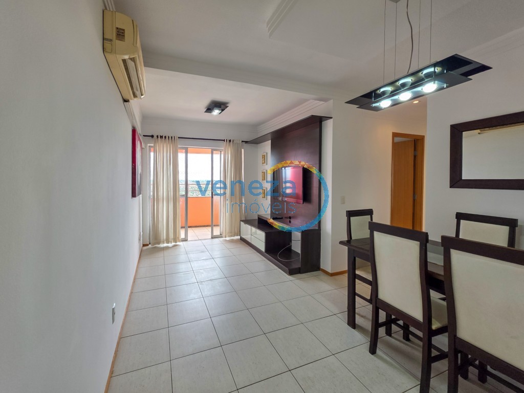 Apartamento para locação no bairro Centro de Londrina com 70.6m<sup>2</sup> útil, 3 quartos, 2 vagas de garagem