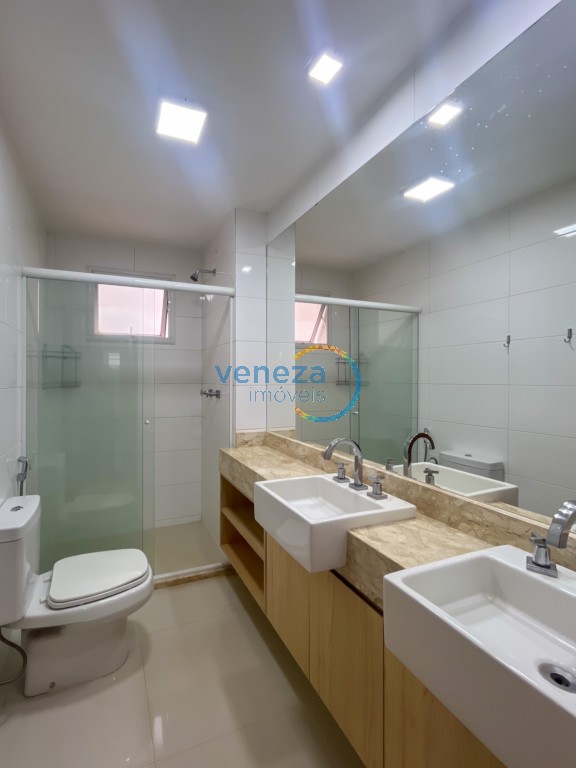 Apartamento para locação no bairro Gleba Palhano de Londrina com 81.62m<sup>2</sup> útil, 3 quartos, 1 vaga de garagem