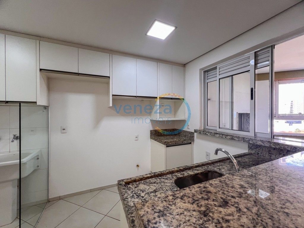 Apartamento para locação no bairro Gleba Palhano de Londrina com 79m<sup>2</sup> útil, 2 quartos, 2 vagas de garagem