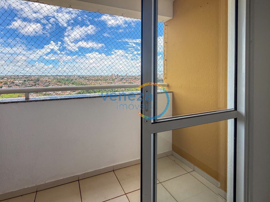 Apartamento para locação no bairro Gleba Palhano de Londrina com 68m<sup>2</sup> útil, 3 quartos, 2 vagas de garagem