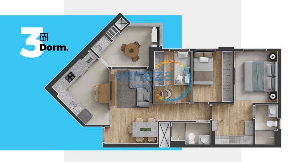 Apartamento à venda em Gleba Palhano, Londrina — Portal Chave Fácil