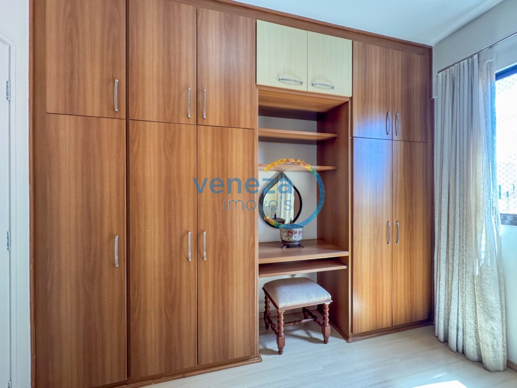 Apartamento para locação no bairro Centro de Londrina com 74.35m<sup>2</sup> útil, 3 quartos, 1 vaga de garagem