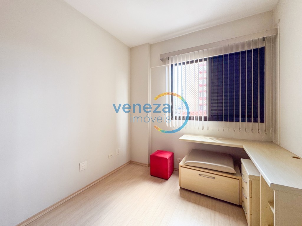 Apartamento para locação no bairro Centro de Londrina com 74.35m<sup>2</sup> útil, 3 quartos, 1 vaga de garagem