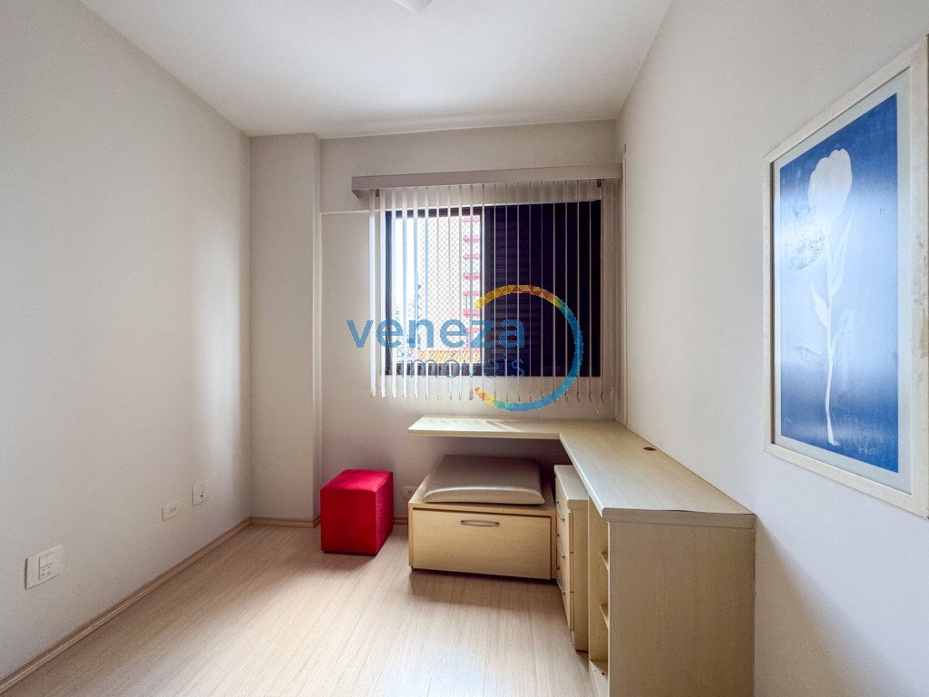 Apartamento para locação no bairro Centro de Londrina com 74.35m<sup>2</sup> útil, 3 quartos, 1 vaga de garagem