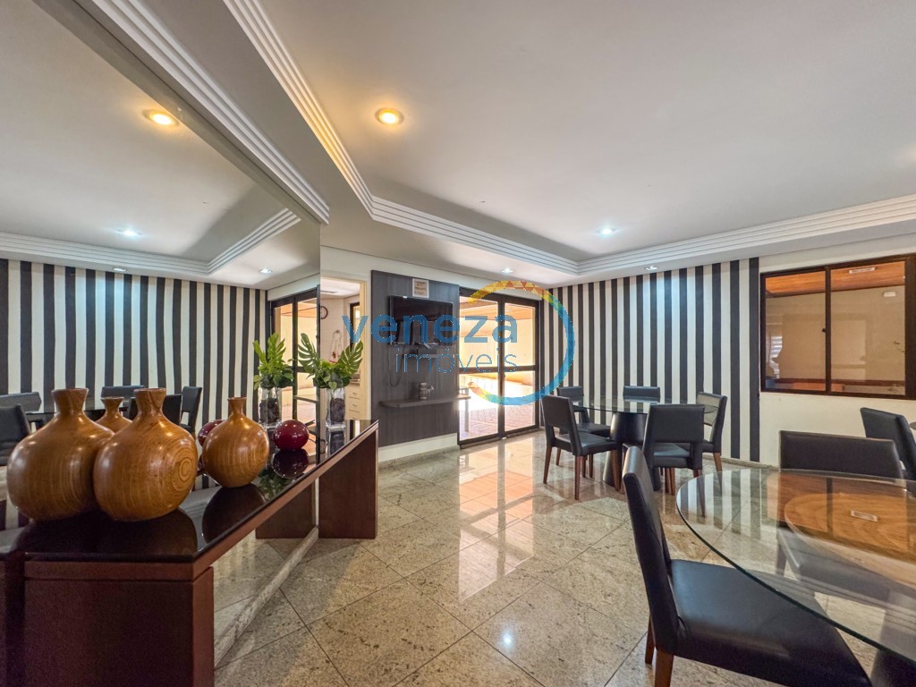 Apartamento para locação no bairro Centro de Londrina com 74.35m<sup>2</sup> útil, 3 quartos, 1 vaga de garagem