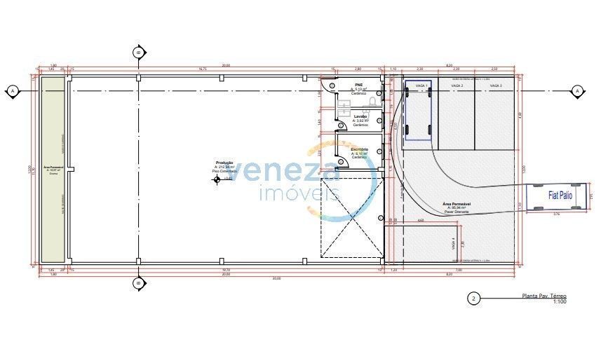 Barracão para locação no bairro Portal de Versalhes de Londrina com 240m<sup>2</sup> útil