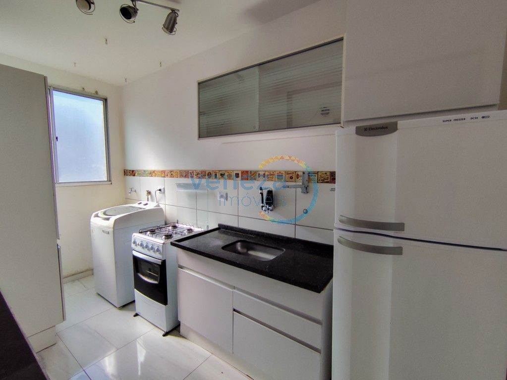 Apartamento para locação no bairro Gleba Palhano de Londrina com 44.64m<sup>2</sup> útil, 2 quartos, 1 vaga de garagem