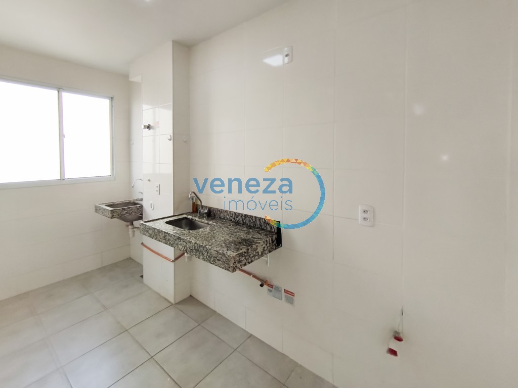 Apartamento para locação no bairro Gleba Palhano de Londrina com 46m<sup>2</sup> útil, 2 quartos, 1 vaga de garagem
