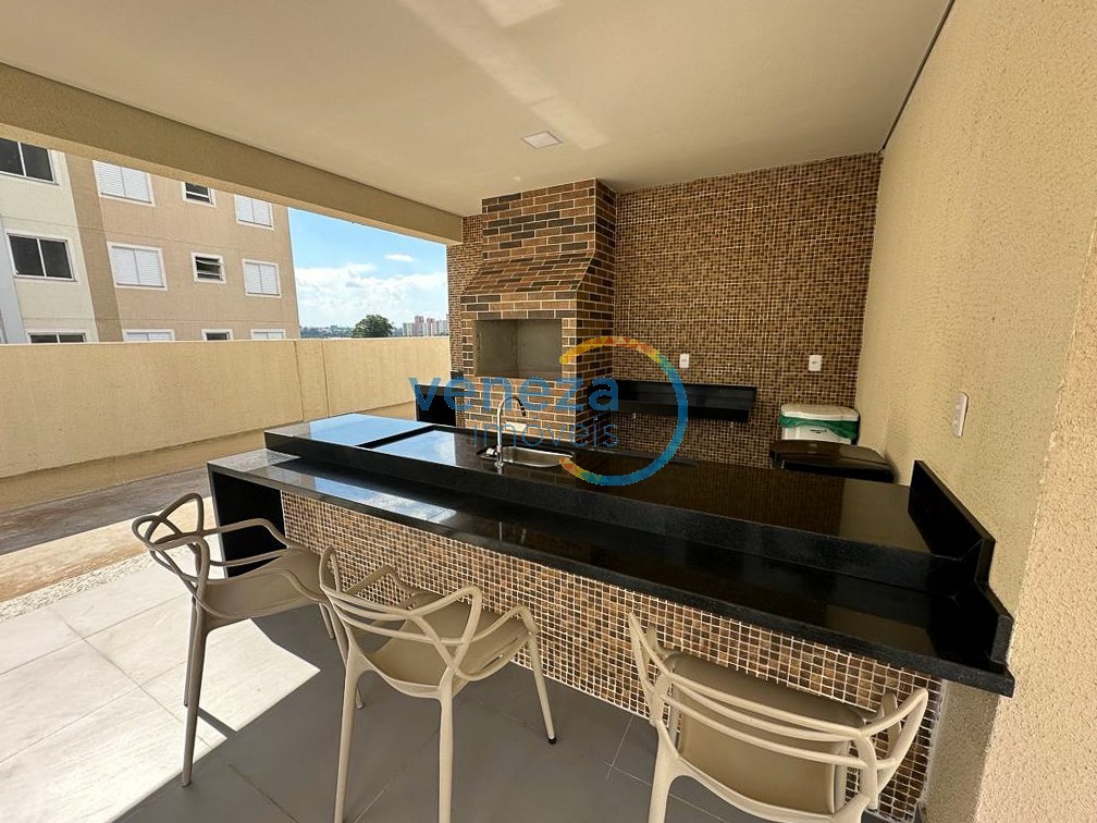 Apartamento para locação no bairro Gleba Palhano de Londrina com 46m<sup>2</sup> útil, 2 quartos, 1 vaga de garagem