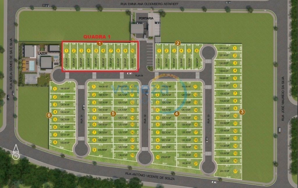 Terreno para venda no Pacaembu em Londrina com 128,75m² por R$ 270.375,00