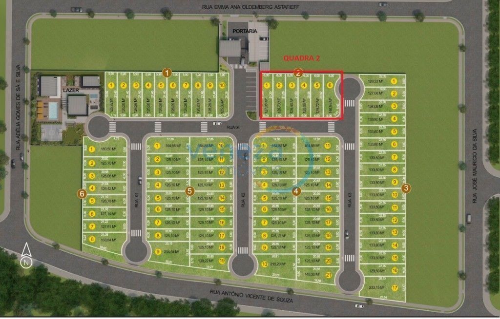 Terreno para venda no Pacaembu em Londrina com 126,75m² por R$ 266.175,00