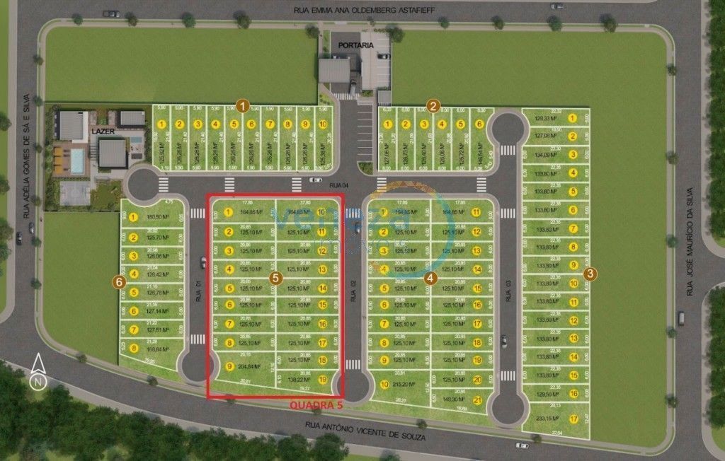 Terreno para venda no Pacaembu em Londrina com 125,1m² por R$ 206.415,00