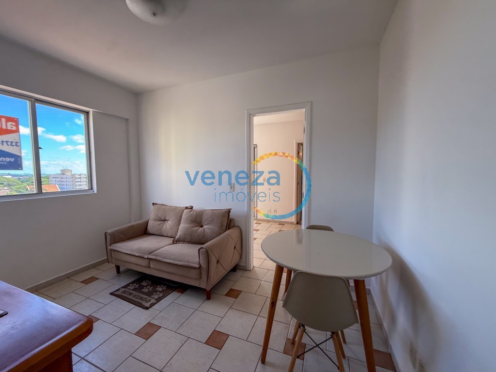 Apartamento para locação no bairro Centro de Londrina com 34.4m<sup>2</sup> útil, 1 quarto, 1 vaga de garagem