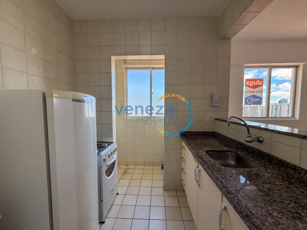 Apartamento para locação no bairro Centro de Londrina com 34.4m<sup>2</sup> útil, 1 quarto, 1 vaga de garagem