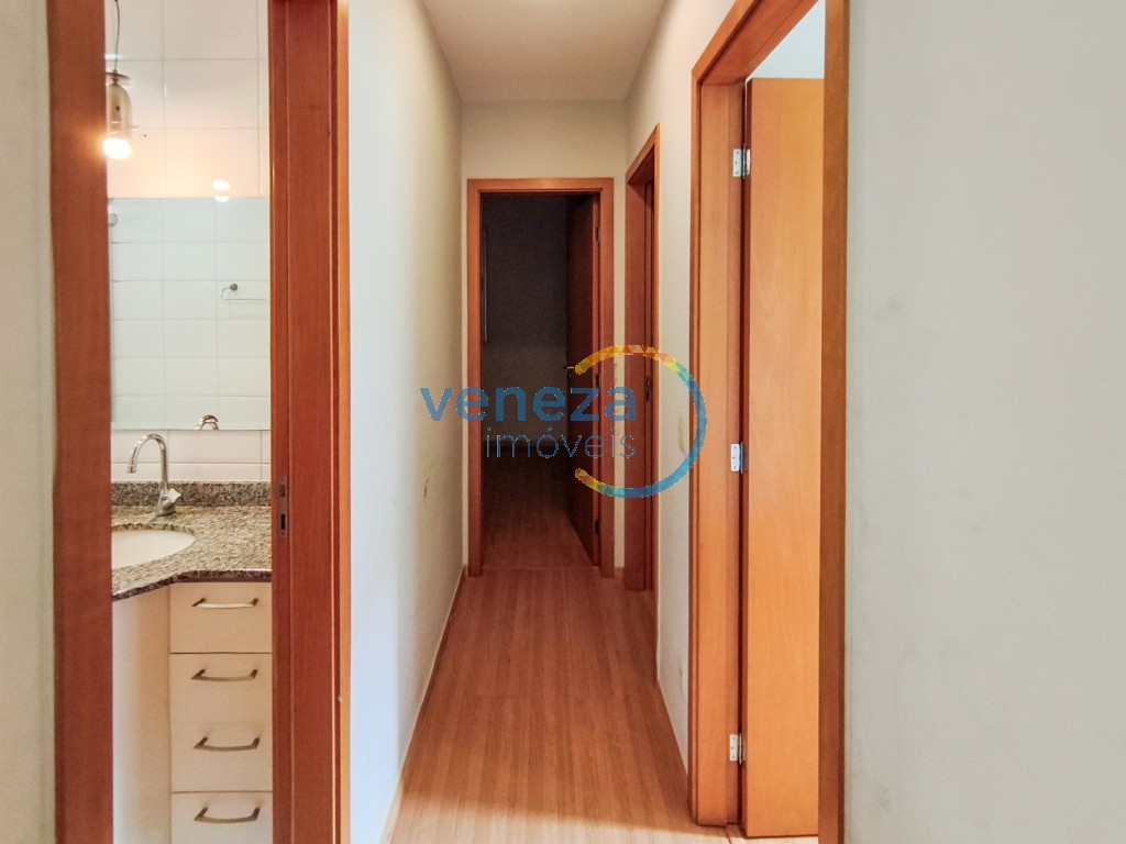 Apartamento para locação no bairro Gleba Palhano de Londrina com 69m<sup>2</sup> útil, 3 quartos, 1 vaga de garagem