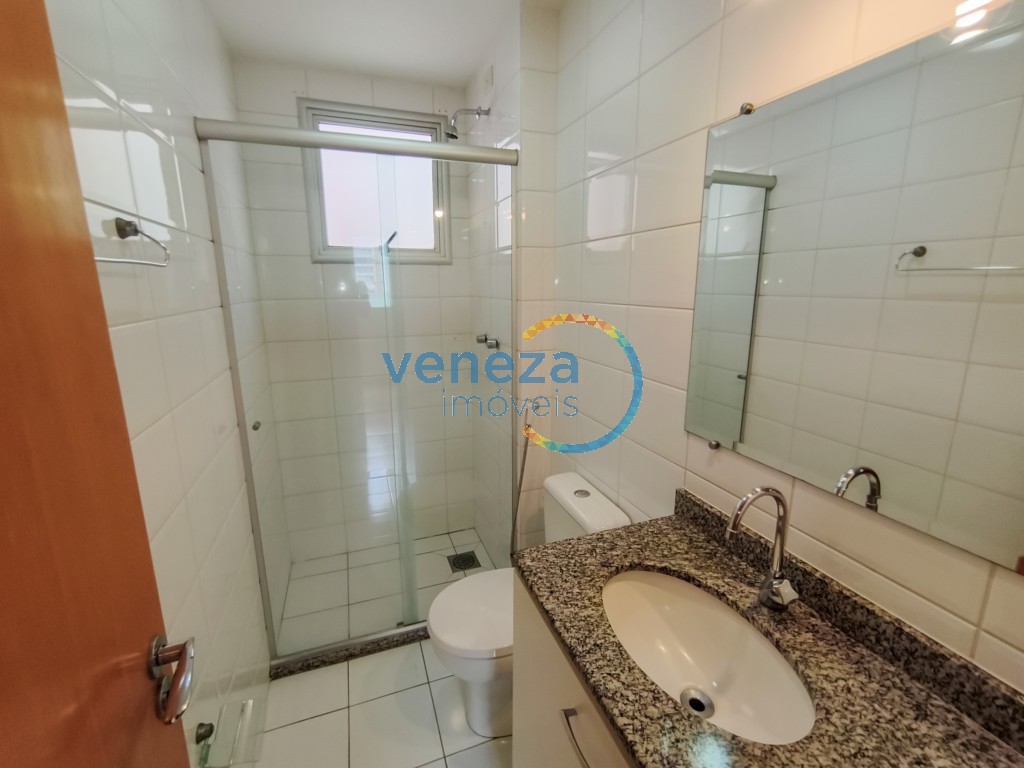 Apartamento para locação no bairro Gleba Palhano de Londrina com 69m<sup>2</sup> útil, 3 quartos, 1 vaga de garagem