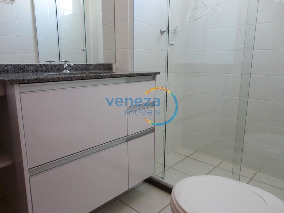 Apartamento para locação no bairro Gleba Palhano de Londrina com 68.89m<sup>2</sup> útil, 3 quartos, 1 vaga de garagem
