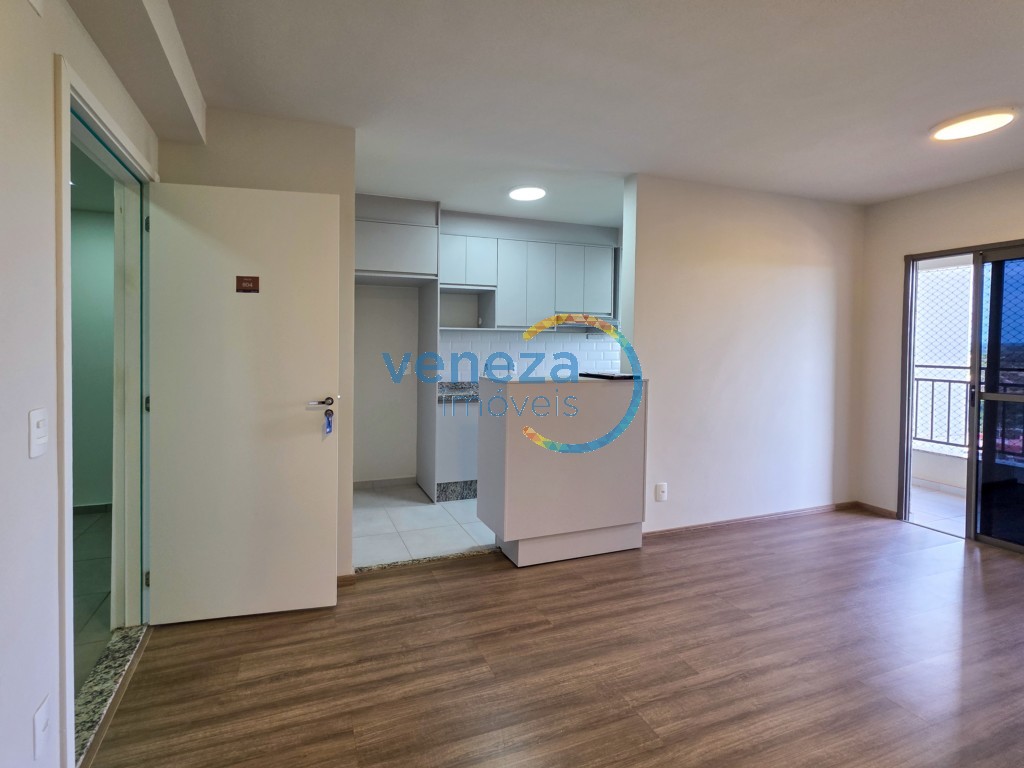 Apartamento para locação no bairro Gleba Palhano de Londrina com 51m<sup>2</sup> útil, 2 quartos, 1 vaga de garagem