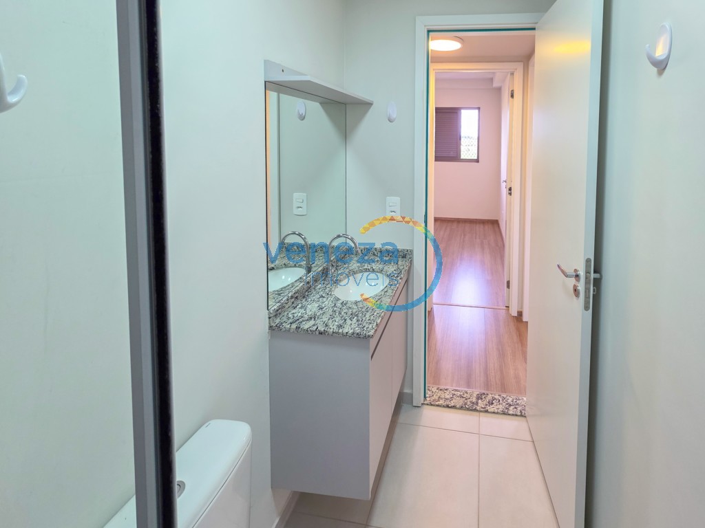 Apartamento para locação no bairro Gleba Palhano de Londrina com 51m<sup>2</sup> útil, 2 quartos, 1 vaga de garagem