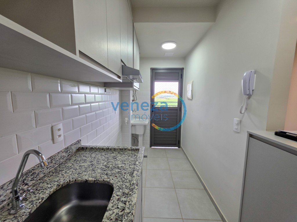 Apartamento para locação no bairro Gleba Palhano de Londrina com 51m<sup>2</sup> útil, 2 quartos, 1 vaga de garagem
