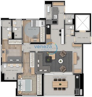 Apartamento para venda no Gleba Palhano em Londrina com 263m² por R$ 1.450.000,00