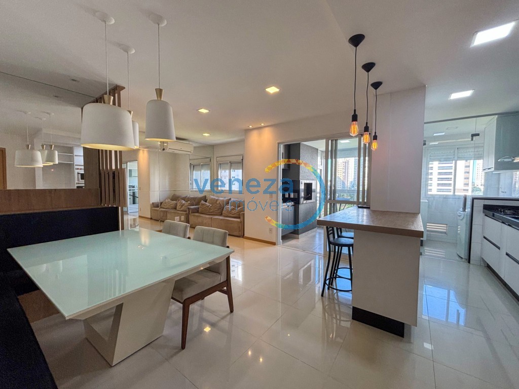Apartamento para locacao no Gleba Palhano em Londrina com 130,32m² por R$ 5.375,00