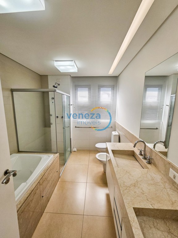 Apartamento à venda no bairro Gleba Palhano de Londrina com 186m<sup>2</sup> útil, 3 quartos, 2 vagas de garagem